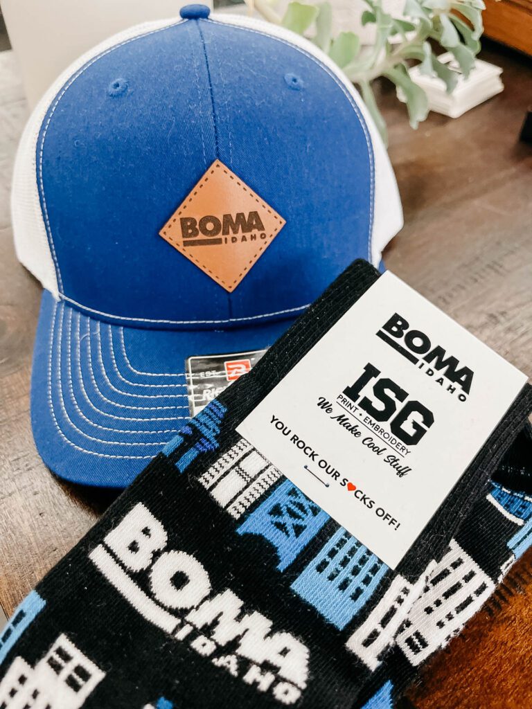 ISG Print and BOMA cap and socks