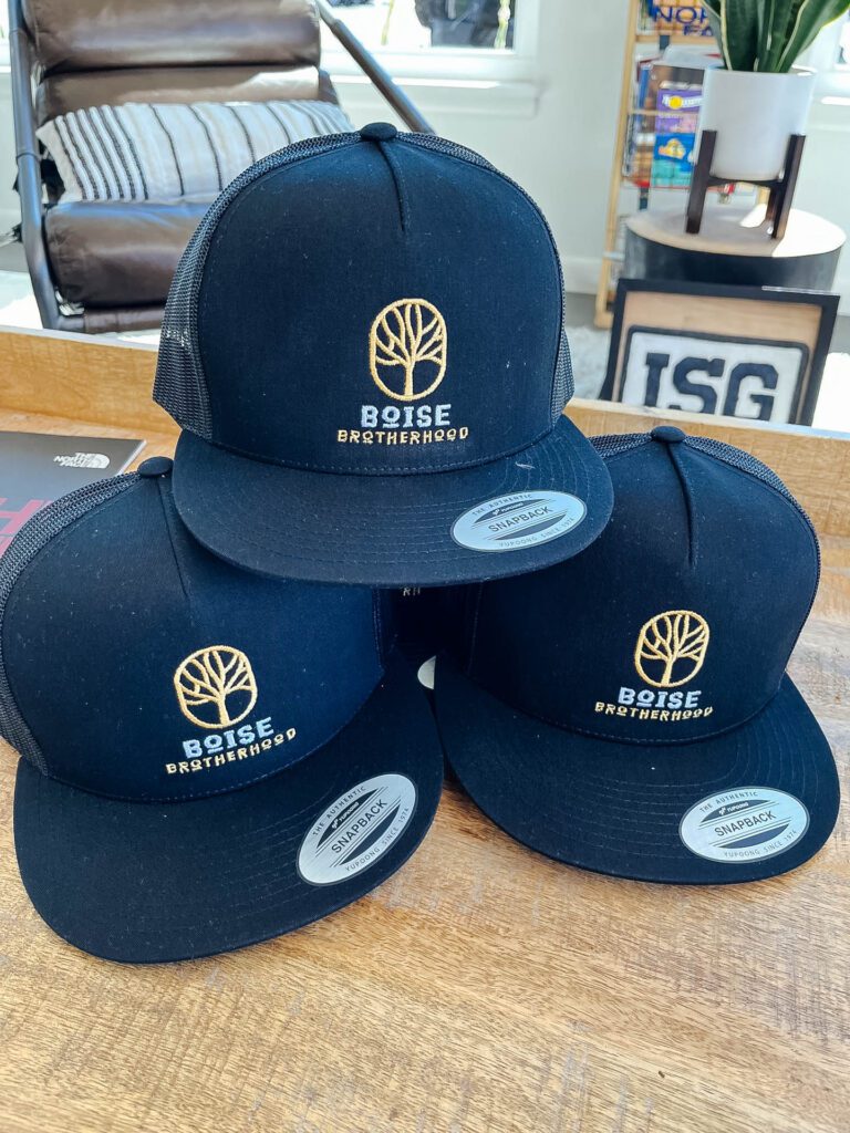 Boise Brotherhood caps embroidered